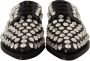 Dolce & Gabbana Zwarte Leren Kristallen Veterschoenen Black Dames - Thumbnail 8
