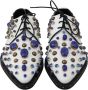 Dolce & Gabbana Elegante Kristallen Leren Jurkschoenen White Unisex - Thumbnail 6