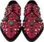 Dolce & Gabbana Roze Leren Kristallen Jurk Broque Schoenen Pink - Thumbnail 4