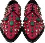 Dolce & Gabbana Roze Leren Kristallen Jurk Broque Schoenen Pink Dames - Thumbnail 5