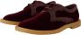 Dolce & Gabbana Bordeaux Velvet Exotisch Leren Veterschoenen Red Heren - Thumbnail 3