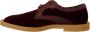 Dolce & Gabbana Bordeaux Velvet Exotisch Leren Veterschoenen Red Heren - Thumbnail 5
