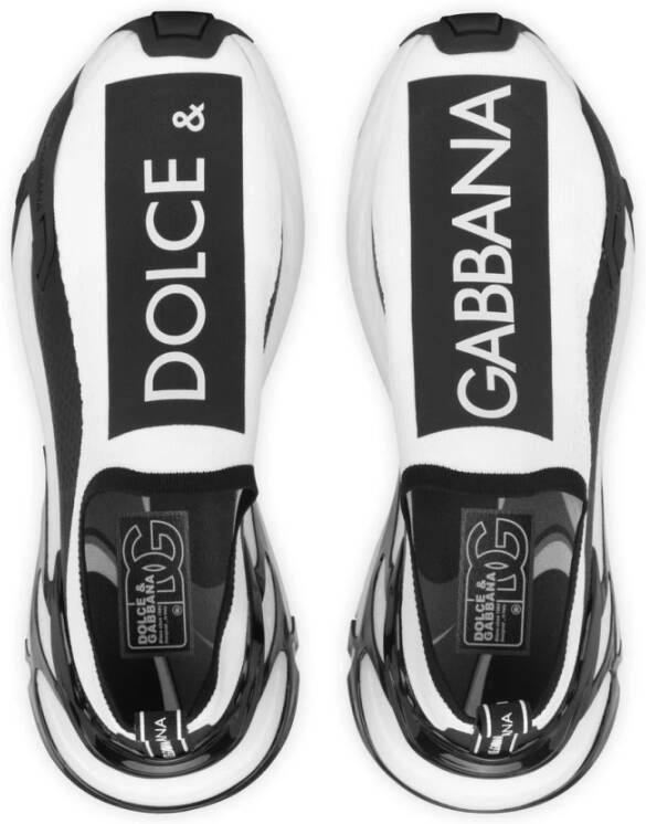 Dolce & Gabbana Lage Sok Sneaker Wit Heren