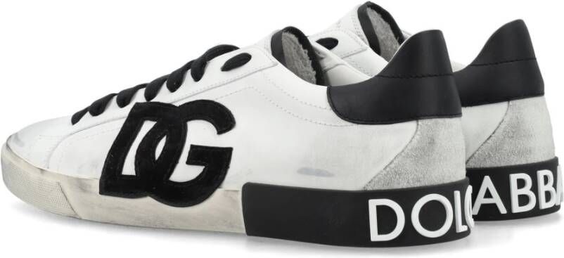 Dolce & Gabbana Lage Top Wit Zwart Sneakers Ss24 White Heren