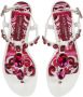 Dolce & Gabbana Leren Sandaal met Geometrische Print en Borduursel Multicolor Dames - Thumbnail 7