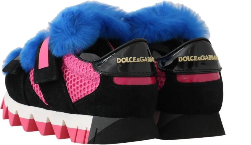 Dolce & Gabbana Leather bont schoenen sneakers Blauw Dames