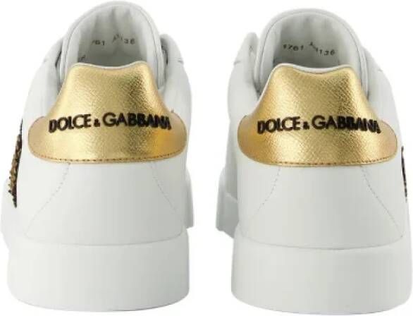 Dolce & Gabbana Leather sneakers White Heren