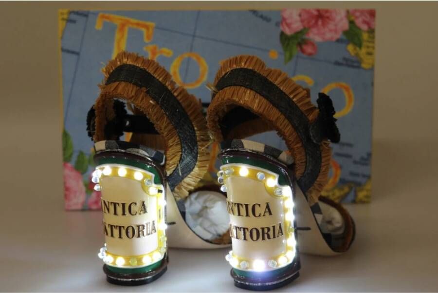 Dolce & Gabbana LED-verlichting Antica Trattoria Sandalen Beige Dames