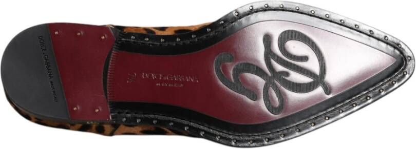 Dolce & Gabbana Leopard Derby Formele Heren Schoenen
