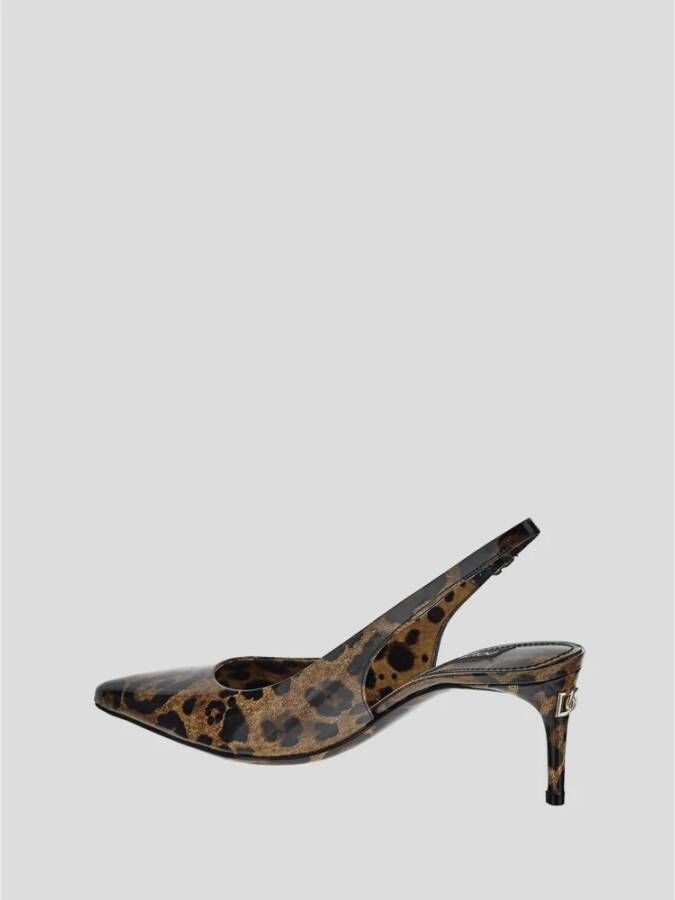 Dolce & Gabbana Leopard Print Slingback Schoenen Multicolor Dames