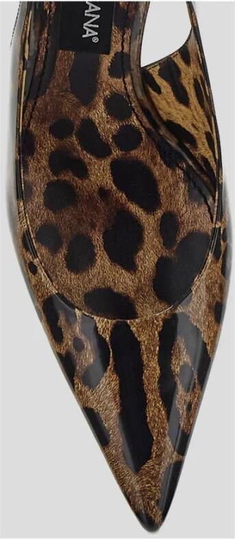 Dolce & Gabbana Leopard Print Slingback Schoenen Multicolor Dames