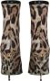 Dolce & Gabbana Leopard-Print Stretch Fabric Boot Brown Dames - Thumbnail 3