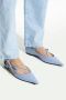 Dolce & Gabbana Blauwe Kalfsleren Slip-On Ballerina's Blue Dames - Thumbnail 3