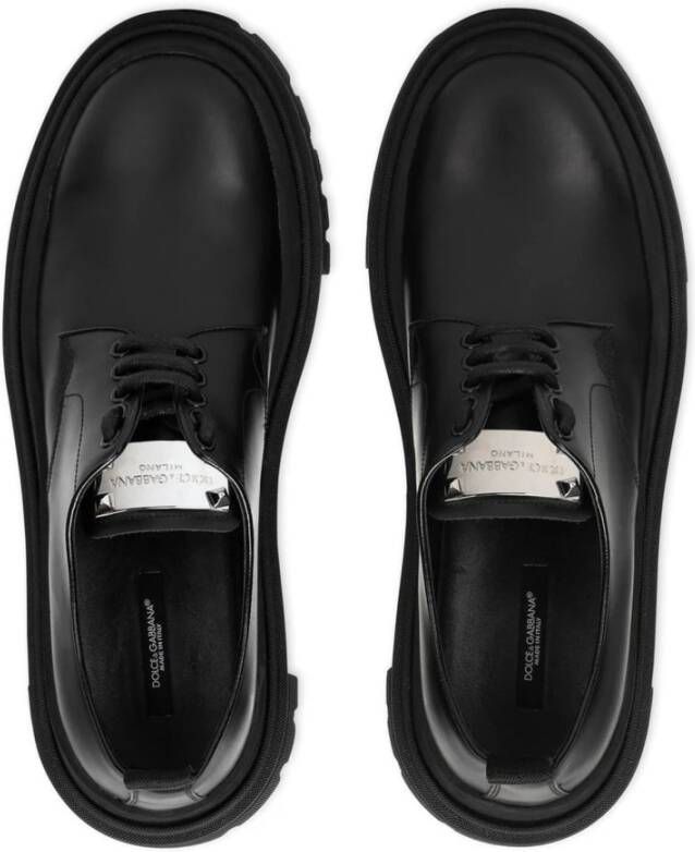 Dolce & Gabbana Leren Derbies Veterschoenen Black Heren