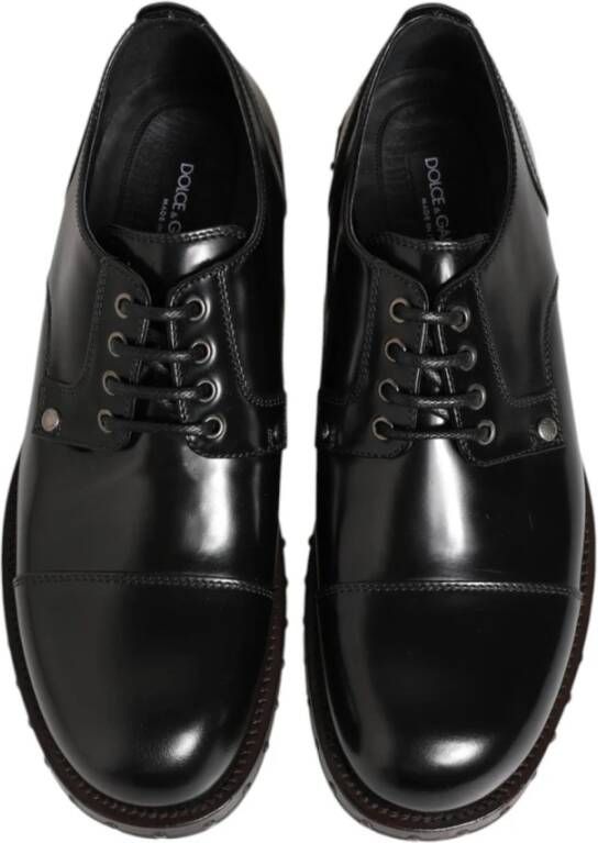 Dolce & Gabbana Leren Formele Derby Schoenen met Noppen
