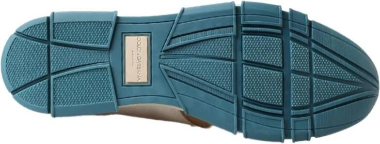 Dolce & Gabbana Leren Instaploafers Wit Bruin Blauw Multicolor Heren