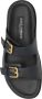 Dolce&Gabbana Sandalen Open-Toe Black Calfskin Sandals With Prominent Buc in zwart - Thumbnail 7