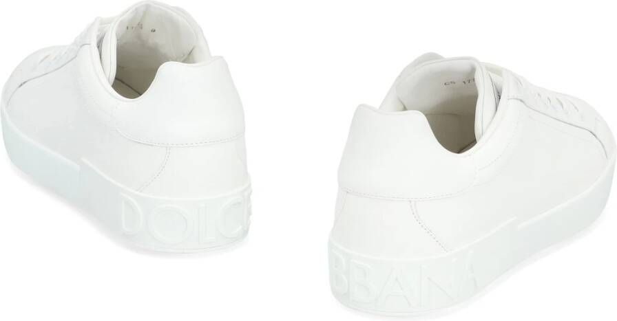 Dolce & Gabbana Leren lage sneakers ronde neus White Heren