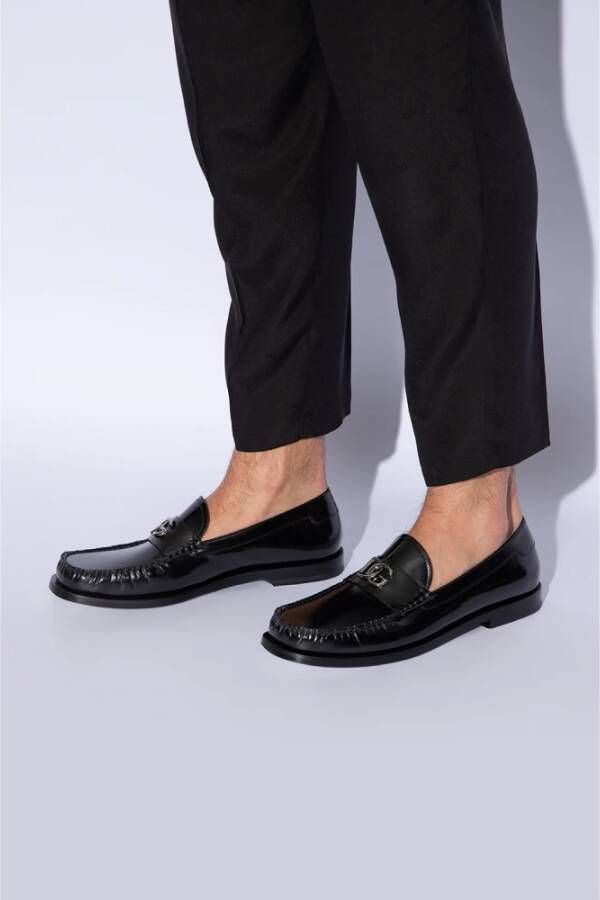 Dolce & Gabbana Leren loafers Black Heren