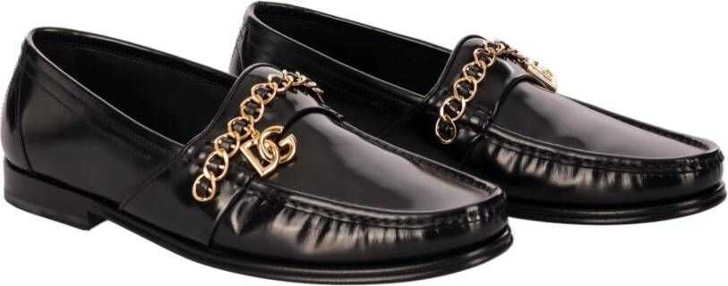 Dolce & Gabbana Leren Loafers Black Heren
