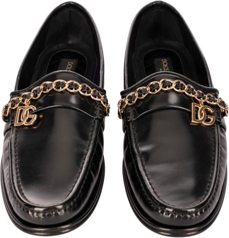 Dolce & Gabbana Leren Loafers Black Heren