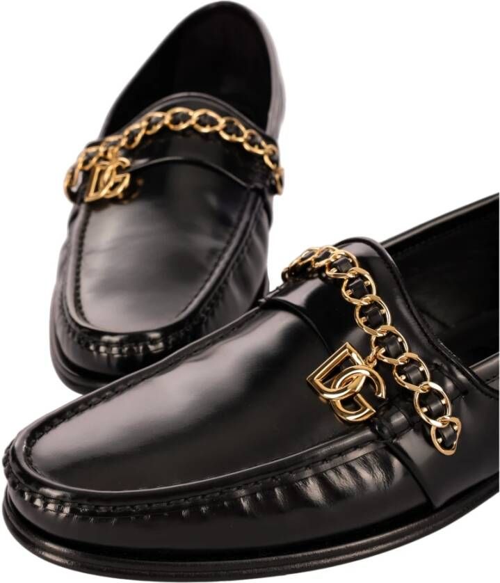 Dolce & Gabbana Leren Loafers Black Heren