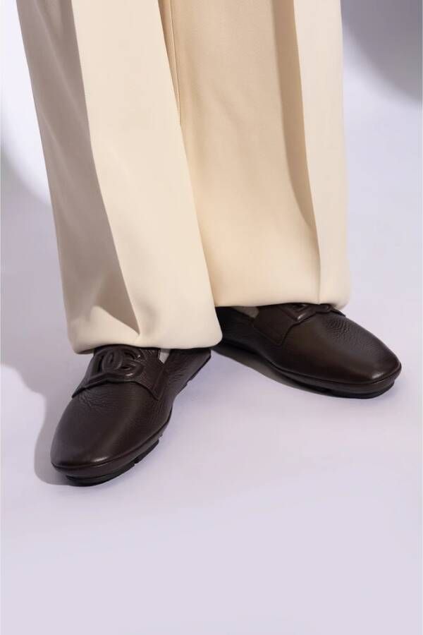 Dolce & Gabbana Leren loafers Brown Heren