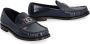 Dolce & Gabbana Blauwe Leren Loafers met Metalen DG Logo Blue Heren - Thumbnail 8