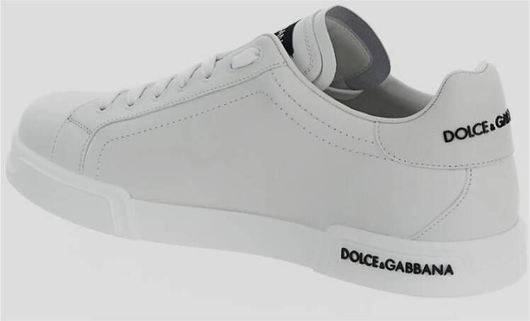 Dolce & Gabbana Leren Portofino Sneaker White Heren