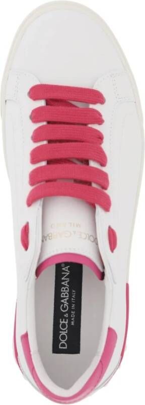 Dolce & Gabbana Leren Portofino Sneakers White Dames