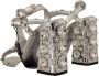 Dolce & Gabbana Zilveren Kristallen Band Hoge Hak Sandalen Grijs Dames - Thumbnail 3