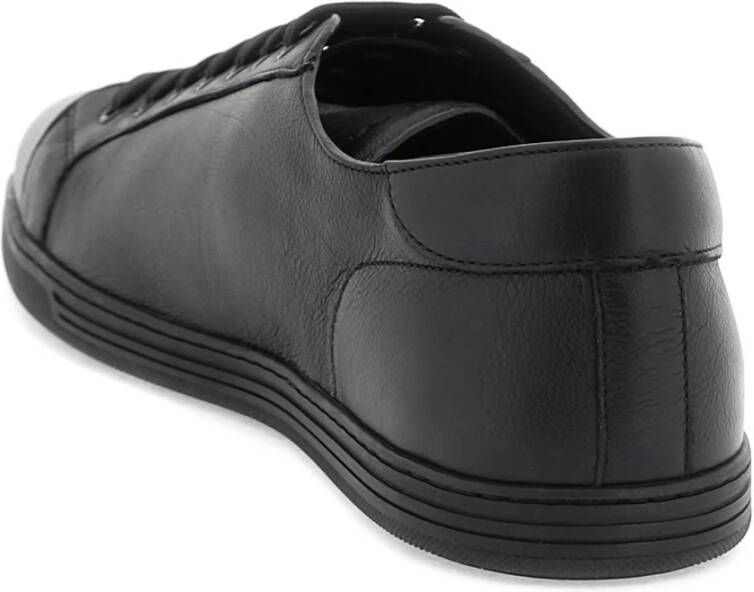 Dolce & Gabbana Leren 'Saint Tropez' Sneakers Black Heren