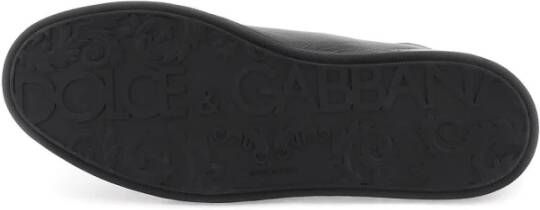Dolce & Gabbana Leren 'Saint Tropez' Sneakers Black Heren