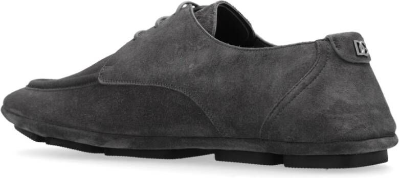 Dolce & Gabbana Leren schoenen Gray Heren