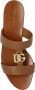 Dolce & Gabbana Leren slippers met een logo-vormige applicatie - Thumbnail 2