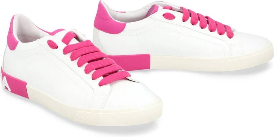 Dolce & Gabbana Leren sneakers met contrasterende hiel White Dames