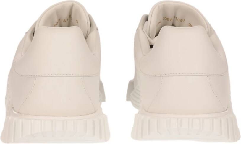 Dolce & Gabbana Leren Sneakers Regular Fit Geschikt voor alle klimaten Beige Dames