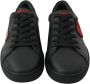 Dolce & Gabbana Black Leather Love Heart Sneakers Womens Shoes - Thumbnail 4