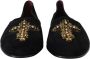 Dolce & Gabbana Zwarte Suède Gouden Kruis Instappers Schoenen Black Heren - Thumbnail 5