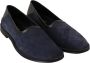 Dolce & Gabbana Blauw lederen geperforeerde slip op loafers schoenen - Thumbnail 16