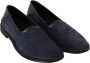 Dolce & Gabbana Blauw lederen geperforeerde slip op loafers schoenen - Thumbnail 9