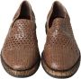 Dolce & Gabbana Bruine Geweven Leren Loafers Brown Heren - Thumbnail 5