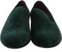 Dolce & Gabbana Groene suède leren pantoffels loafers - Thumbnail 4