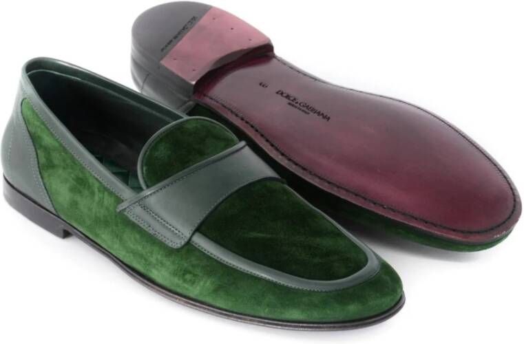 Dolce & Gabbana Loafers Green Heren