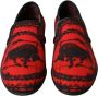 Dolce & Gabbana Rood Zwart Luipaard Loafers Sneakers Schoenen Multicolor - Thumbnail 38