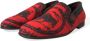 Dolce & Gabbana Rood Zwart Luipaard Loafers Sneakers Schoenen Multicolor - Thumbnail 39