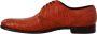 Dolce & Gabbana Oranje Exotisch Leren Laceup Derby Schoenen Orange Heren - Thumbnail 4