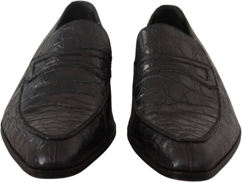 Dolce & Gabbana Loafers van Krokodillenleer Black Heren