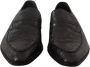 Dolce & Gabbana Grijze en Zwarte Caiman Leren Loafers Black Heren - Thumbnail 2
