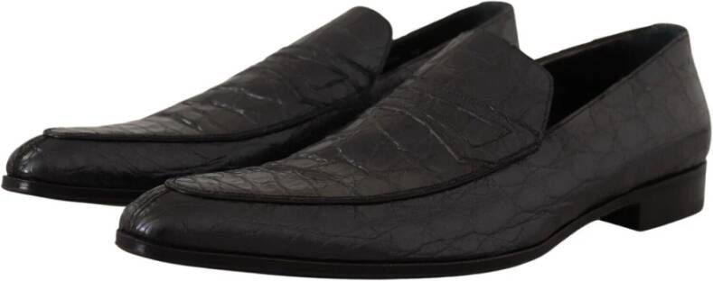 Dolce & Gabbana Loafers van Krokodillenleer Black Heren
